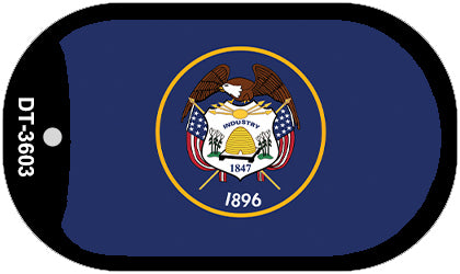 Utah State Flag Metal Novelty Dog Tag Necklace DT-3603
