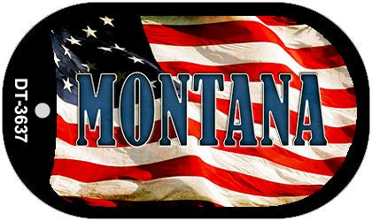 Montana Metal Novelty Dog Tag Necklace DT-3637