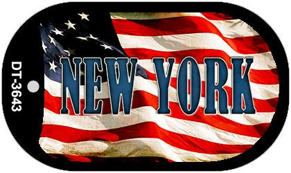 New York Metal Novelty Dog Tag Necklace DT-3643
