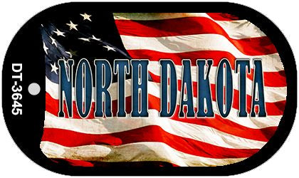 North Dakota Metal Novelty Dog Tag Necklace DT-3645