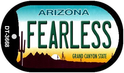 Fearless Arizona Novelty Metal Dog Tag Necklace DT-3668