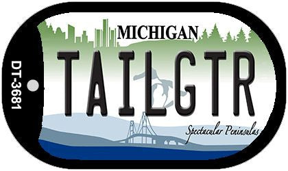 Tailgtr Michigan Novelty Metal Dog Tag Necklace DT-3681