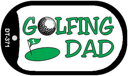 Golfing Dad Novelty Metal Dog Tag Necklace DT-371