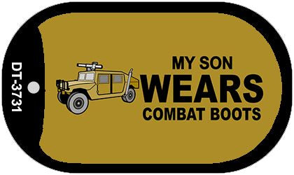 Son Wears Combat Boots Novelty Metal Dog Tag Necklace DT-3731