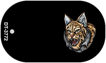 Bobcat Offset Novelty Metal Dog Tag Necklace DT-3772