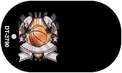 Basketball Banner Offset Novelty Metal Dog Tag Necklace DT-3790