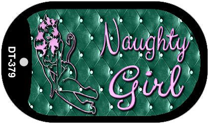 Naughty Girl Novelty Metal Dog Tag Necklace DT-379