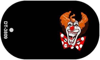 Clown Offset Novelty Metal Dog Tag Necklace DT-3809