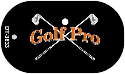 Golf Pro Novelty Metal Dog Tag Necklace DT-3833