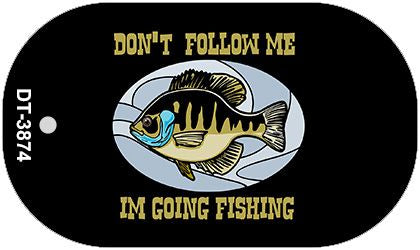 Dont Follow Me Novelty Metal Dog Tag Necklace DT-3874