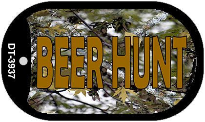 Beer Hunt Camouflage Novelty Metal Dog Tag Necklace DT-3937