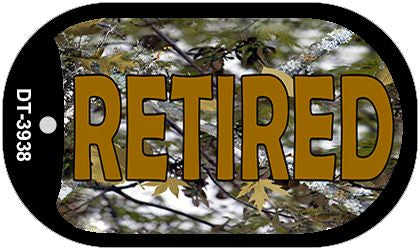 Retired Camo Novelty Metal Dog Tag Necklace DT-3938