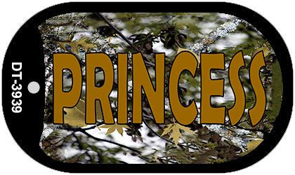 Princess Camouflage Novelty Metal Dog Tag Necklace DT-3939