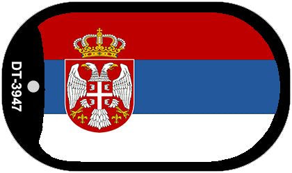 Serbia Eagle Flag Scroll Metal Novelty Dog Tag Necklace DT-3947
