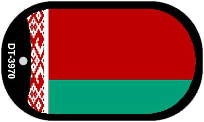 Belarus Flag Scroll Metal Novelty Dog Tag Necklace DT-3970