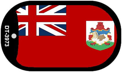 Bermuda Flag Scroll Metal Novelty Dog Tag Necklace DT-3973