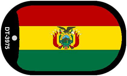 Bolivia Flag Scroll Metal Novelty Dog Tag Necklace DT-3975