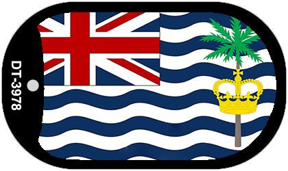 British Indian Ocean Flag Scroll Metal Novelty Dog Tag Necklace DT-3978