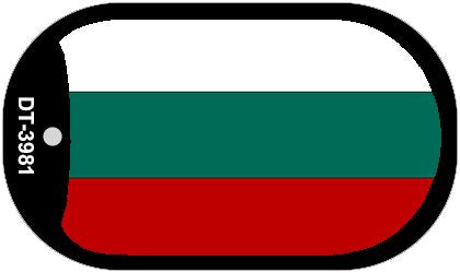 Bulgaria Flag Scroll Metal Novelty Dog Tag Necklace DT-3981