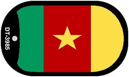 Cameroon Flag Scroll Metal Novelty Dog Tag Necklace DT-3985