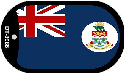 Cayman Islands Flag Scroll Metal Novelty Dog Tag Necklace DT-3988