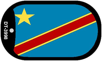Congo Democratic Republic Flag Scroll Metal Novelty Dog Tag Necklace DT-3998