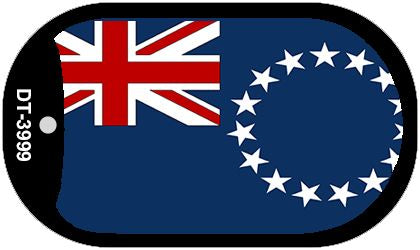 Cook Island Flag Scroll Metal Novelty Dog Tag Necklace DT-3999