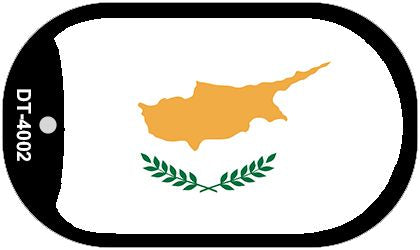 Cyprus Flag Scroll Metal Novelty Dog Tag Necklace DT-4002