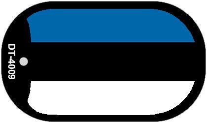 Estonia Flag Scroll Metal Novelty Dog Tag Necklace DT-4009