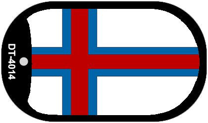 Faroe Islands Flag Scroll Metal Novelty Dog Tag Necklace DT-4014