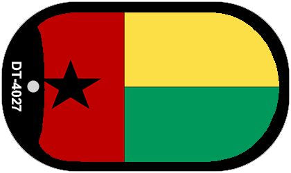 Guinea-Bissau Flag Scroll Metal Novelty Dog Tag Necklace DT-4027