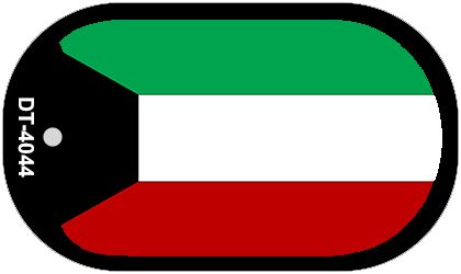 Kuwait Flag Metal Novelty Dog Tag Necklace DT-4044