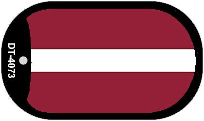 Latvia Flag Metal Novelty Dog Tag Necklace DT-4073