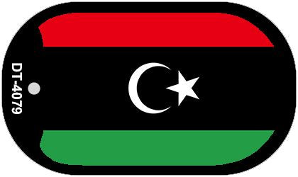 Libya Flag Metal Novelty Dog Tag Necklace DT-4079