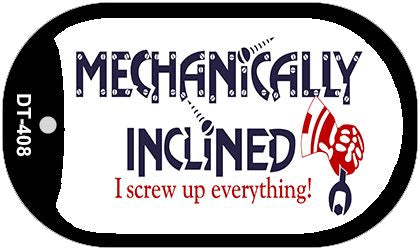 Mechanically Inclined Novelty Metal Dog Tag Necklace DT-408