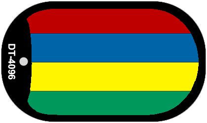 Mauritius Flag Metal Novelty Dog Tag Necklace DT-4096