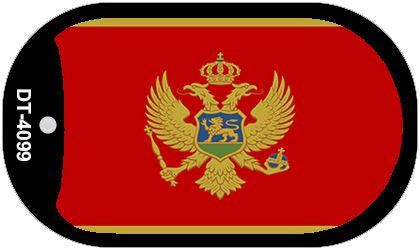 Montenegro Flag Metal Novelty Dog Tag Necklace DT-4099