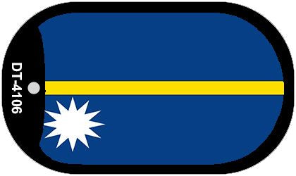 Nauru Flag Metal Novelty Dog Tag Necklace DT-4106