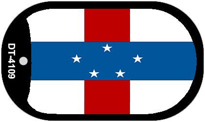 Netherlands-Antilles Flag Metal Novelty Dog Tag Necklace DT-4109