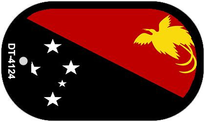 Papua New Guinea Flag Metal Novelty Dog Tag Necklace DT-4124