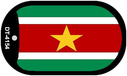 Suriname Flag Metal Novelty Dog Tag Necklace DT-4154