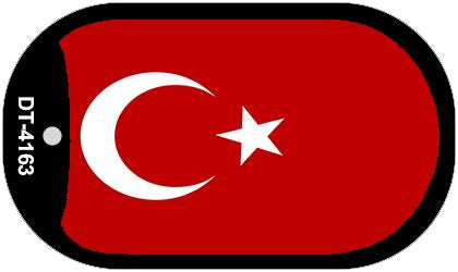Turkey Flag Metal Novelty Dog Tag Necklace DT-4163