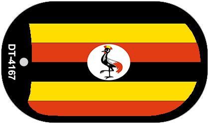 Uganda Flag Metal Novelty Dog Tag Necklace DT-4167