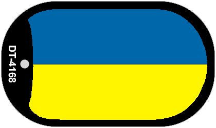 Ukraine Flag Metal Novelty Dog Tag Necklace DT-4168