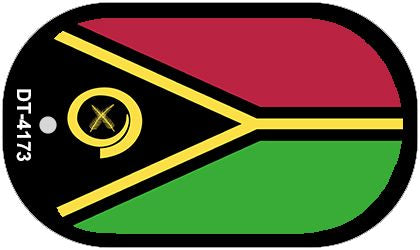 Vanuatu Flag Metal Novelty Dog Tag Necklace DT-4173