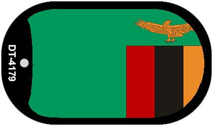 Zambia Flag Metal Novelty Dog Tag Necklace DT-4179