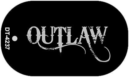 Outlaw Novelty Metal Dog Tag Necklace DT-4237