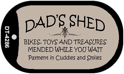 Dads Shed Novelty Metal Dog Tag Necklace DT-4286