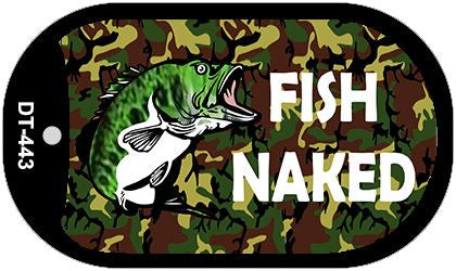 Fish Naked Novelty Metal Dog Tag Necklace DT-443