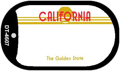 California State Blank Novelty Metal Dog Tag Necklace DT-4607
